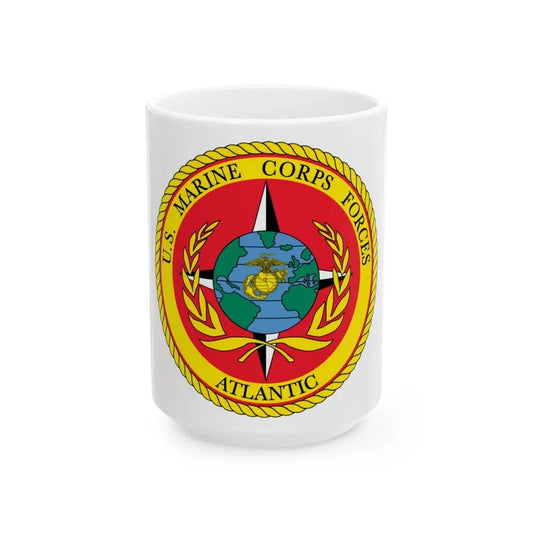 USMC Forces Atlantic (USMC) White Coffee Mug 15oz - Go Mug Yourself