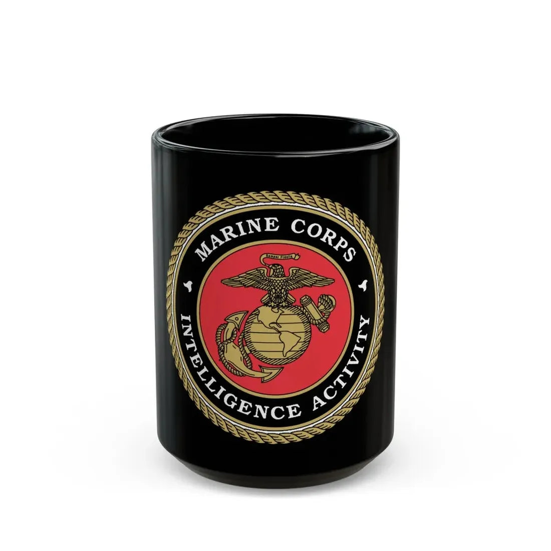 USMC Intell Acticity (USMC) Black Coffee Mug 15oz - Go Mug Yourself