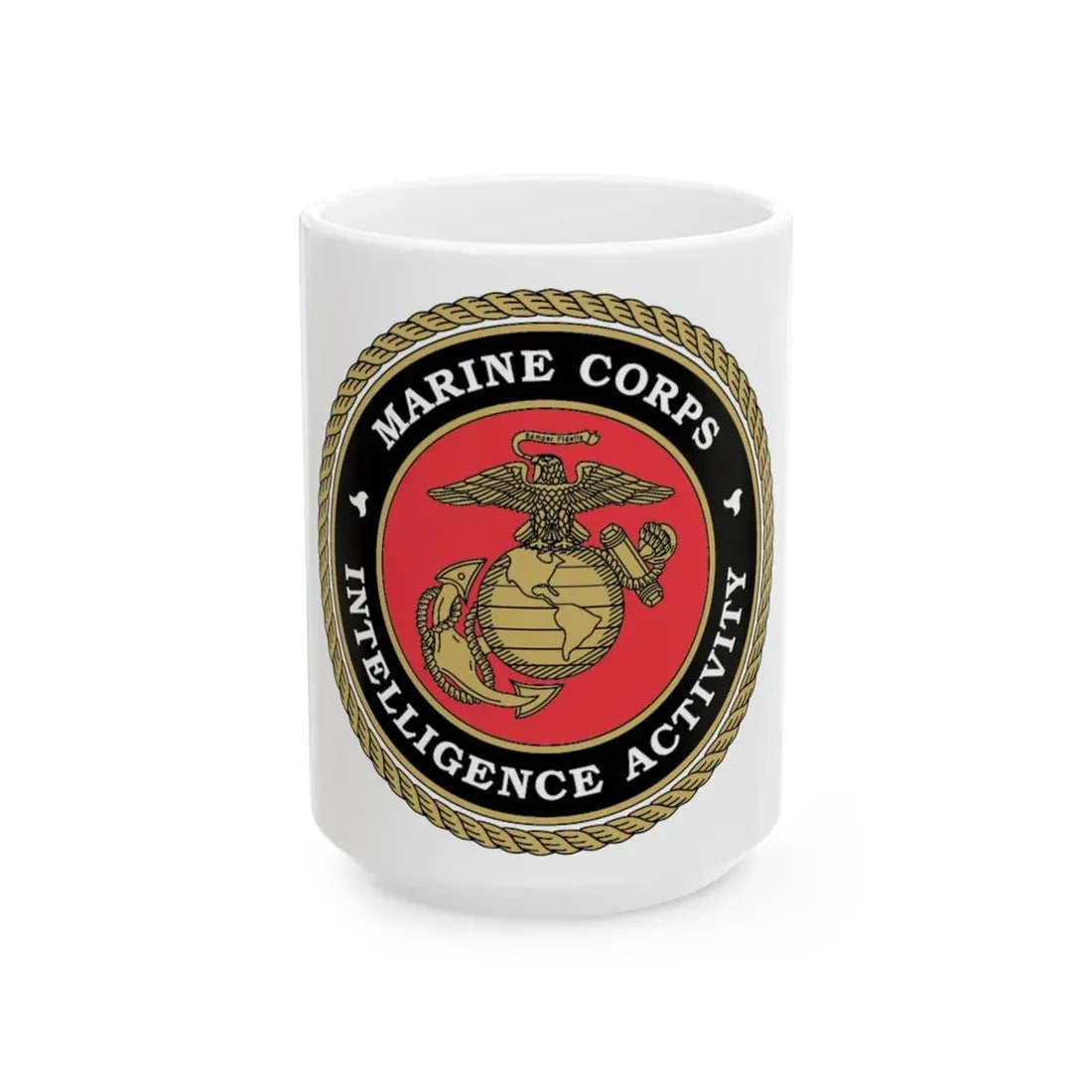 USMC Intell Acticity (USMC) White Coffee Mug 15oz - Go Mug Yourself
