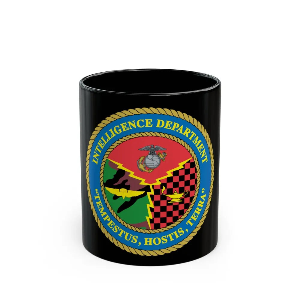 USMC Intell Dept (USMC) Black Coffee Mug-11oz-Go Mug Yourself