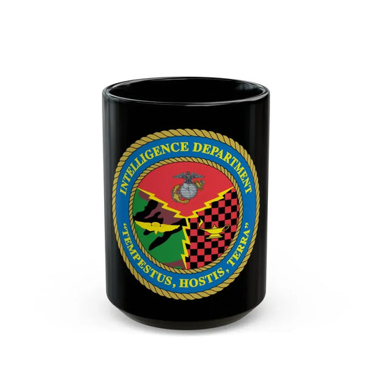 USMC Intell Dept (USMC) Black Coffee Mug 15oz - Go Mug Yourself