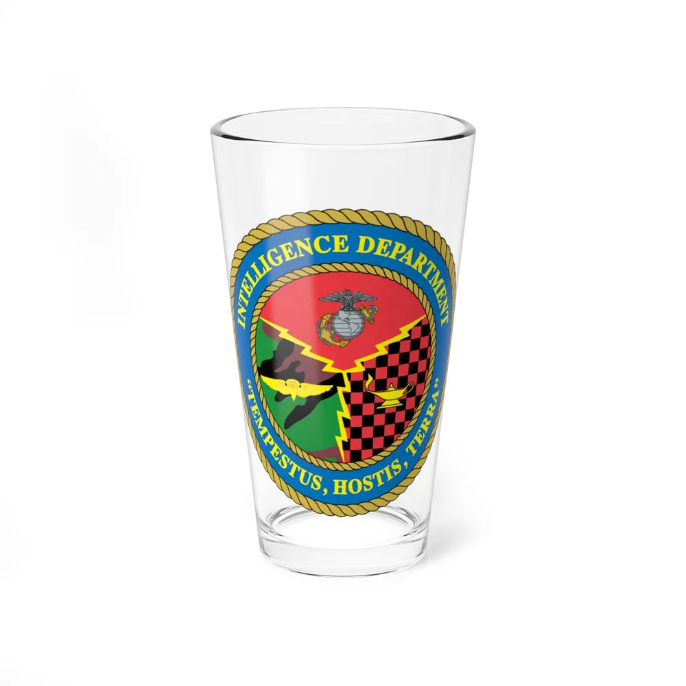 USMC Intell Dept (USMC) Pint Glass 16oz-16oz-Go Mug Yourself