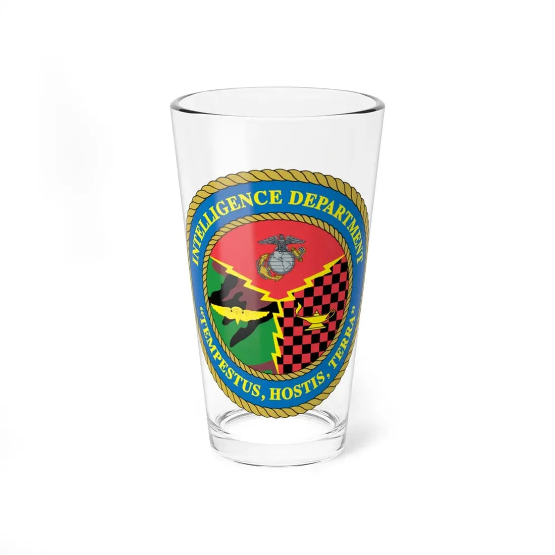 USMC Intell Dept (USMC) Pint Glass 16oz 16oz - Go Mug Yourself