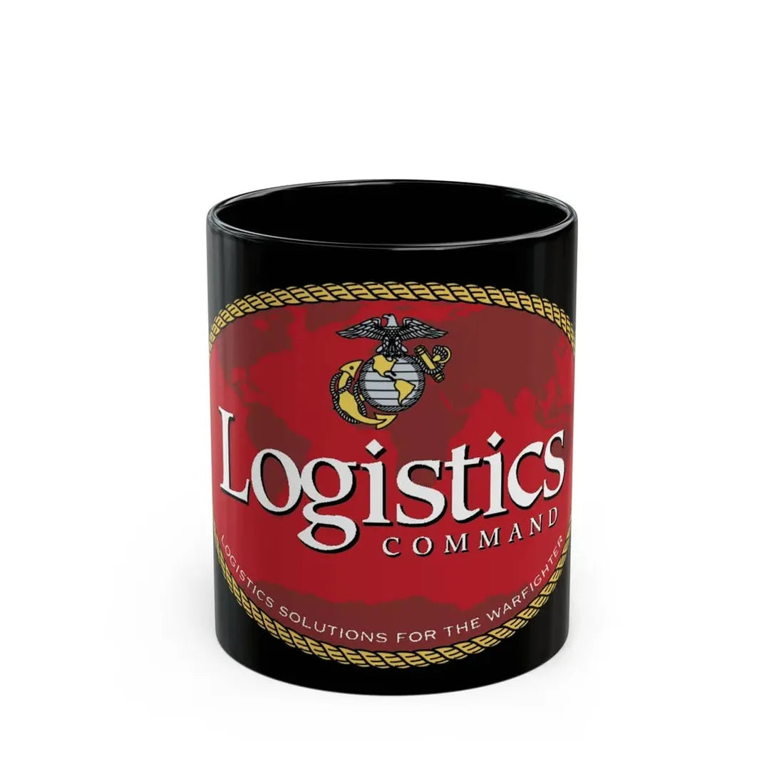 USMC Logistics Command (USMC) Black Coffee Mug 11oz - Go Mug Yourself