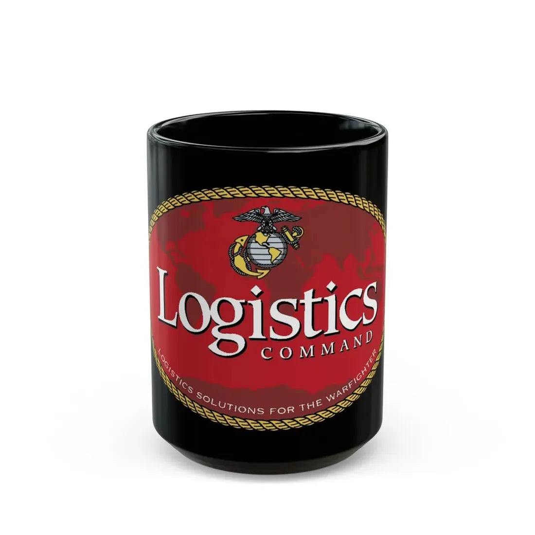 USMC Logistics Command (USMC) Black Coffee Mug 15oz - Go Mug Yourself
