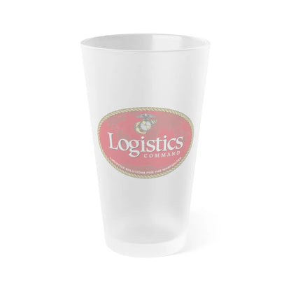 USMC Logistics Command (USMC) Frosted Pint Glass 16oz-Go Mug Yourself