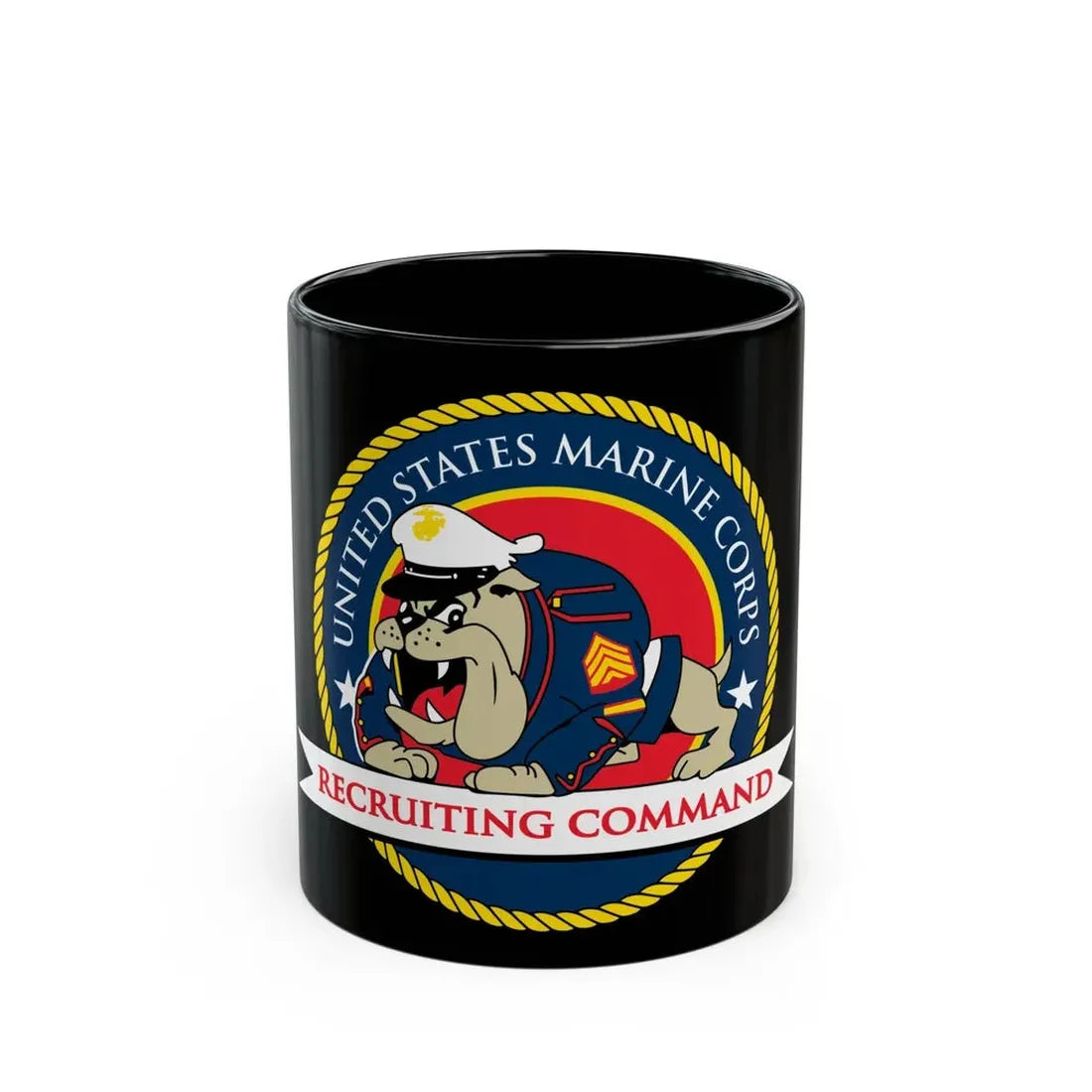 USMC Recruiting Command (USMC) Black Coffee Mug 11oz - Go Mug Yourself
