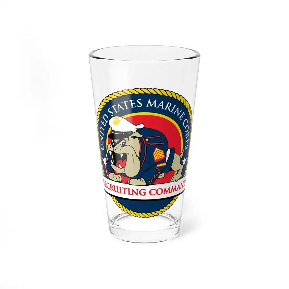 USMC Recruiting Command (USMC) Pint Glass 16oz 16oz - Go Mug Yourself