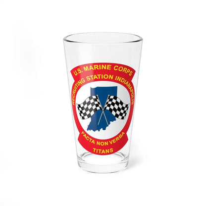 USMC Recruiting Station Indianapolis (USMC) Pint Glass 16oz 16oz - Go Mug Yourself