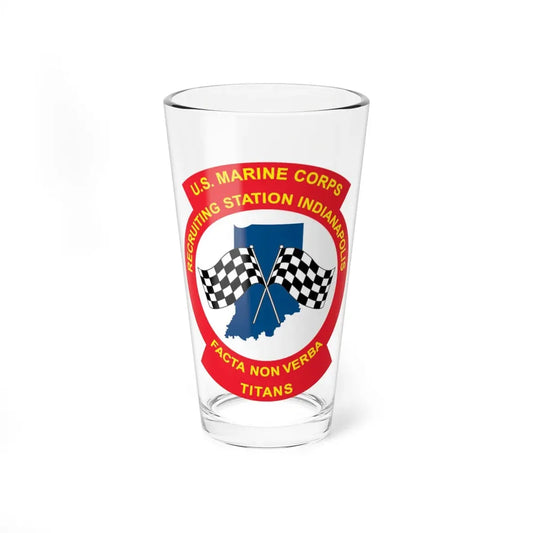 USMC Recruiting Station Indianapolis (USMC) Pint Glass 16oz 16oz - Go Mug Yourself
