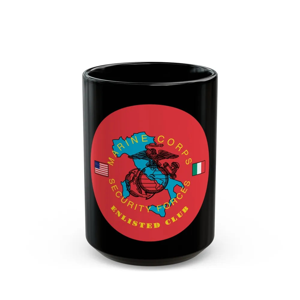 USMC Sec Forces Enlisted Club (USMC) Black Coffee Mug-15oz-Go Mug Yourself