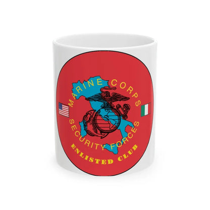USMC Sec Forces Enlisted Club (USMC) White Coffee Mug-11oz-Go Mug Yourself