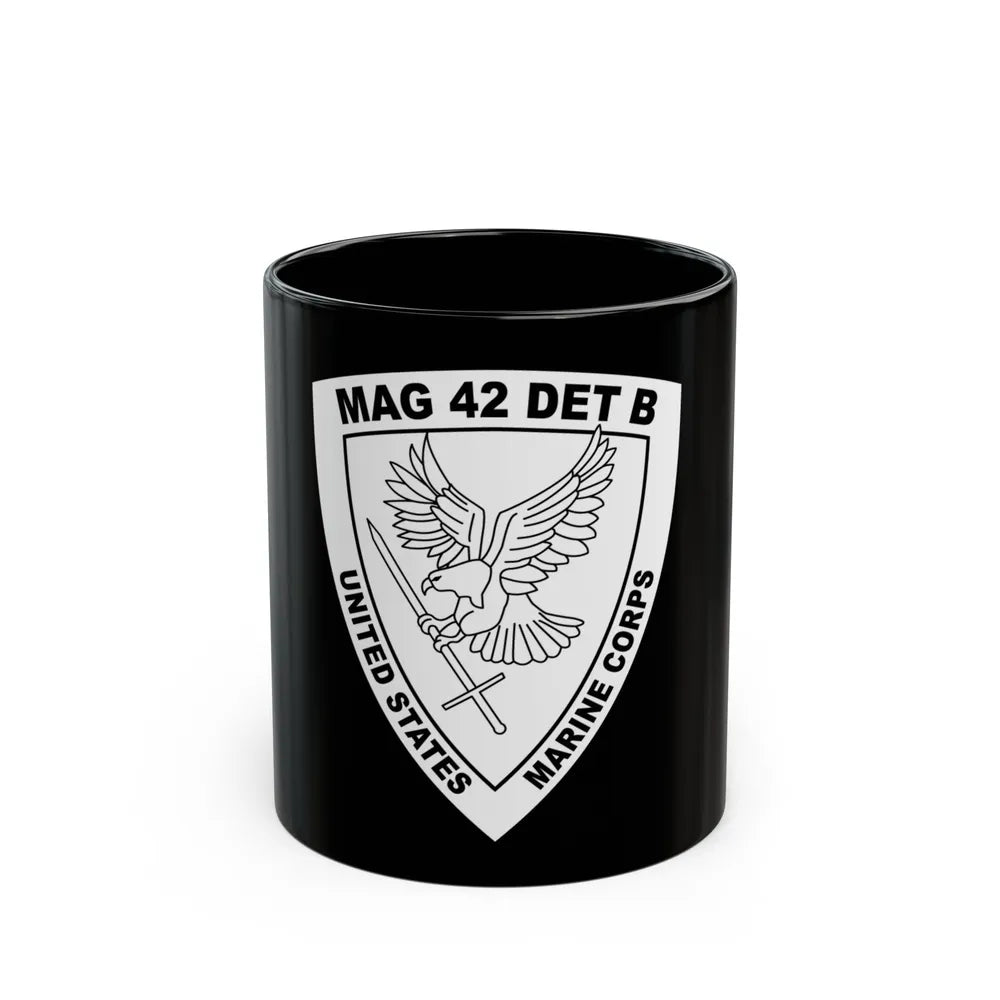 USMC United States Marine Corps MAG 42 DET B BW (USMC) Black Coffee Mug-11oz-Go Mug Yourself