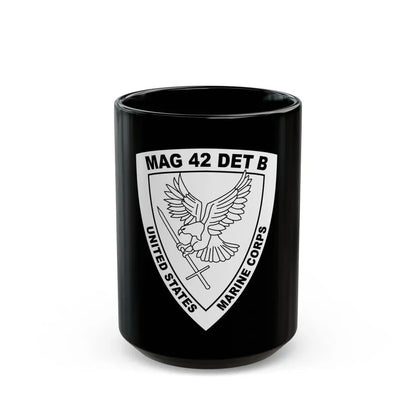 USMC United States Marine Corps MAG 42 DET B BW (USMC) Black Coffee Mug 15oz - Go Mug Yourself