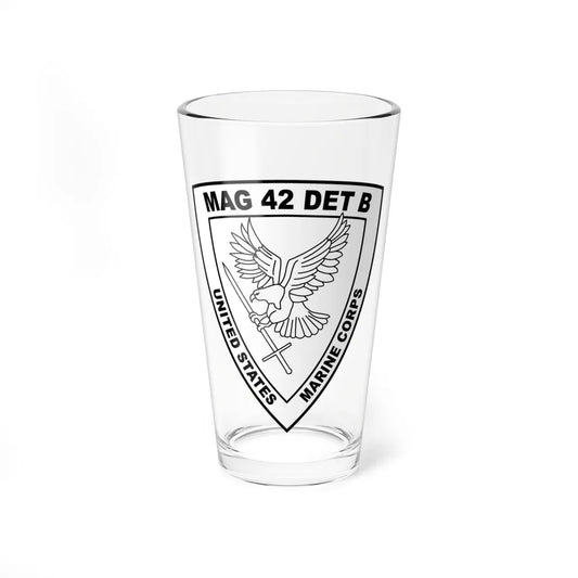 USMC United States Marine Corps MAG 42 DET B BW (USMC) Pint Glass 16oz-16oz-Go Mug Yourself