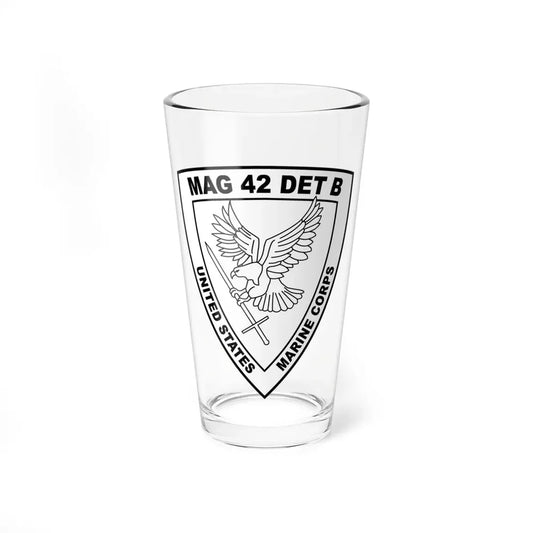 USMC United States Marine Corps MAG 42 DET B BW (USMC) Pint Glass 16oz 16oz - Go Mug Yourself