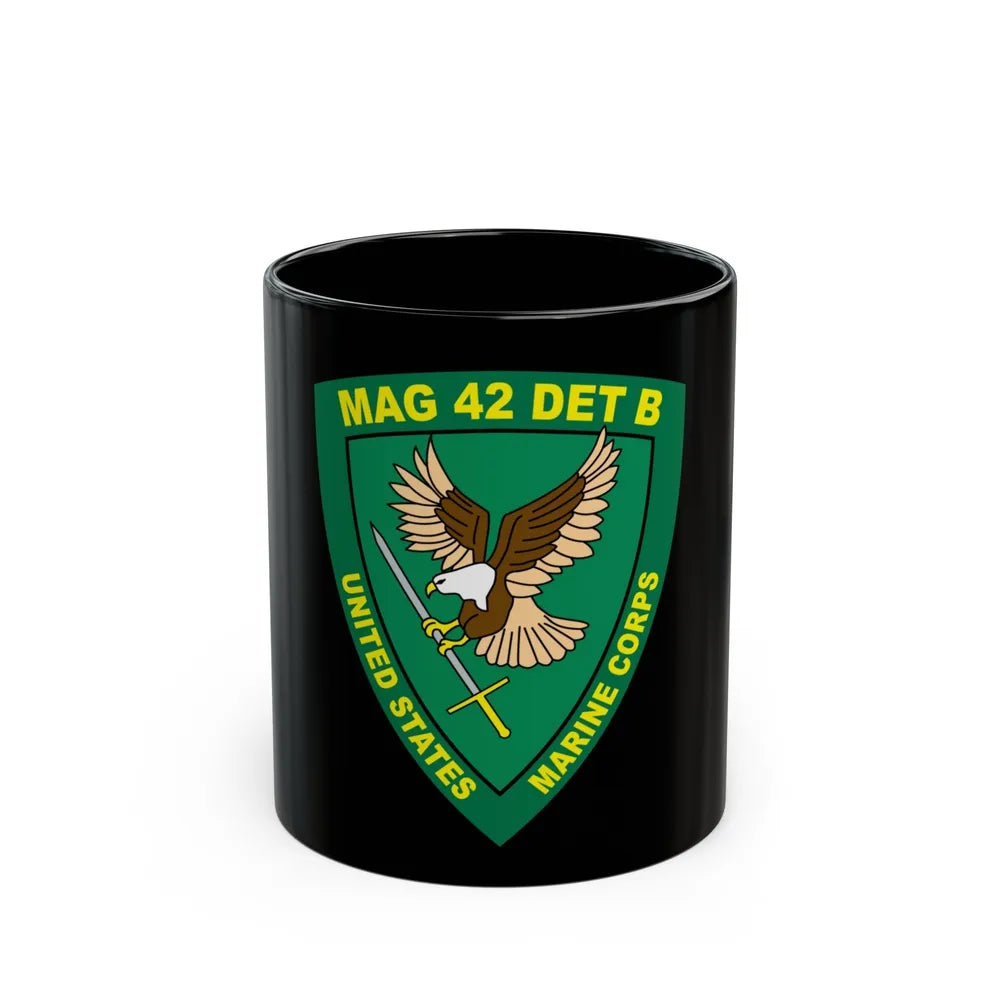 USMC United States Marine Corps MAG 42 DET B (USMC) Black Coffee Mug-11oz-Go Mug Yourself