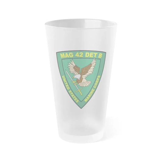 USMC United States Marine Corps MAG 42 DET B (USMC) Frosted Pint Glass 16oz Default Title - Go Mug Yourself