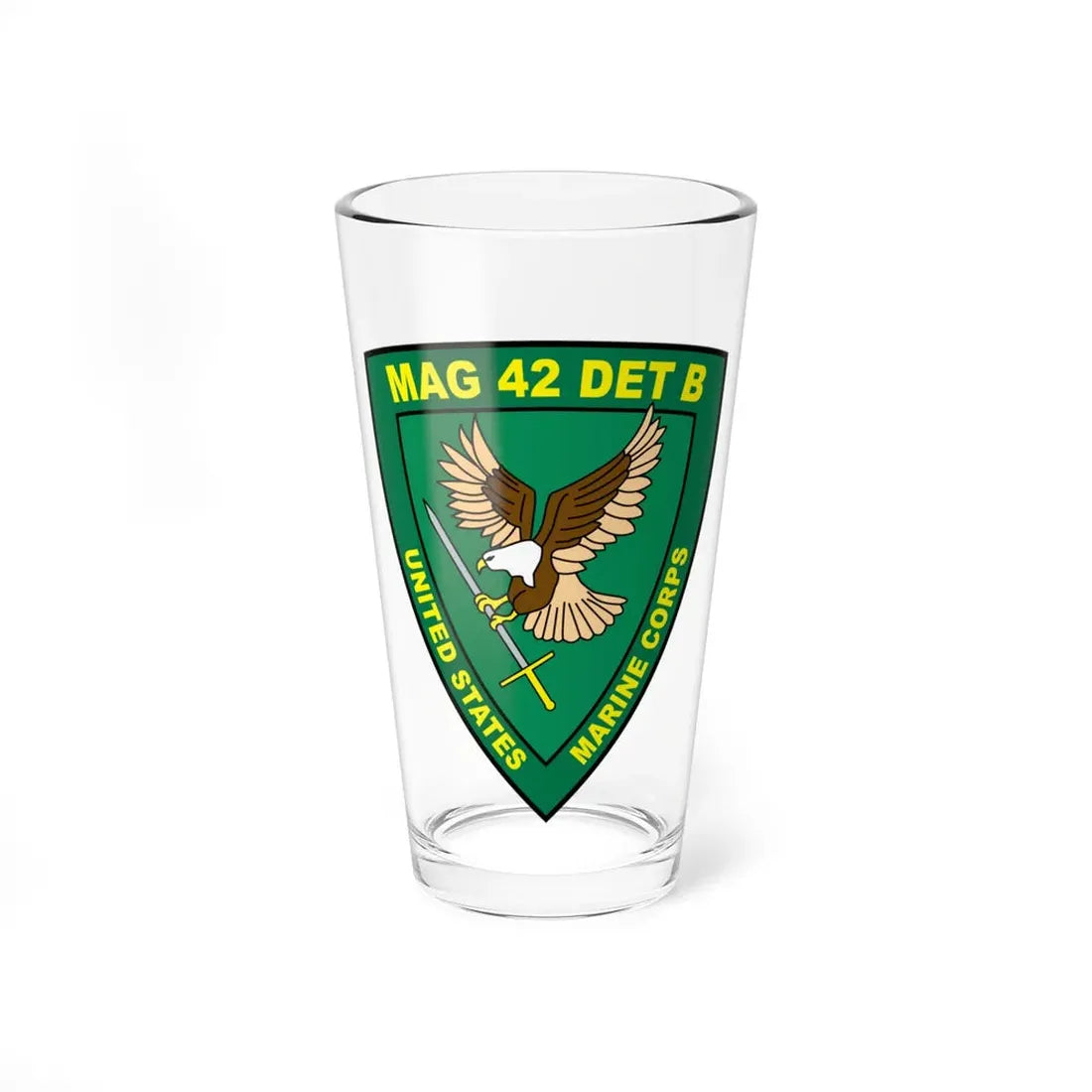 USMC United States Marine Corps MAG 42 DET B (USMC) Pint Glass 16oz 16oz - Go Mug Yourself