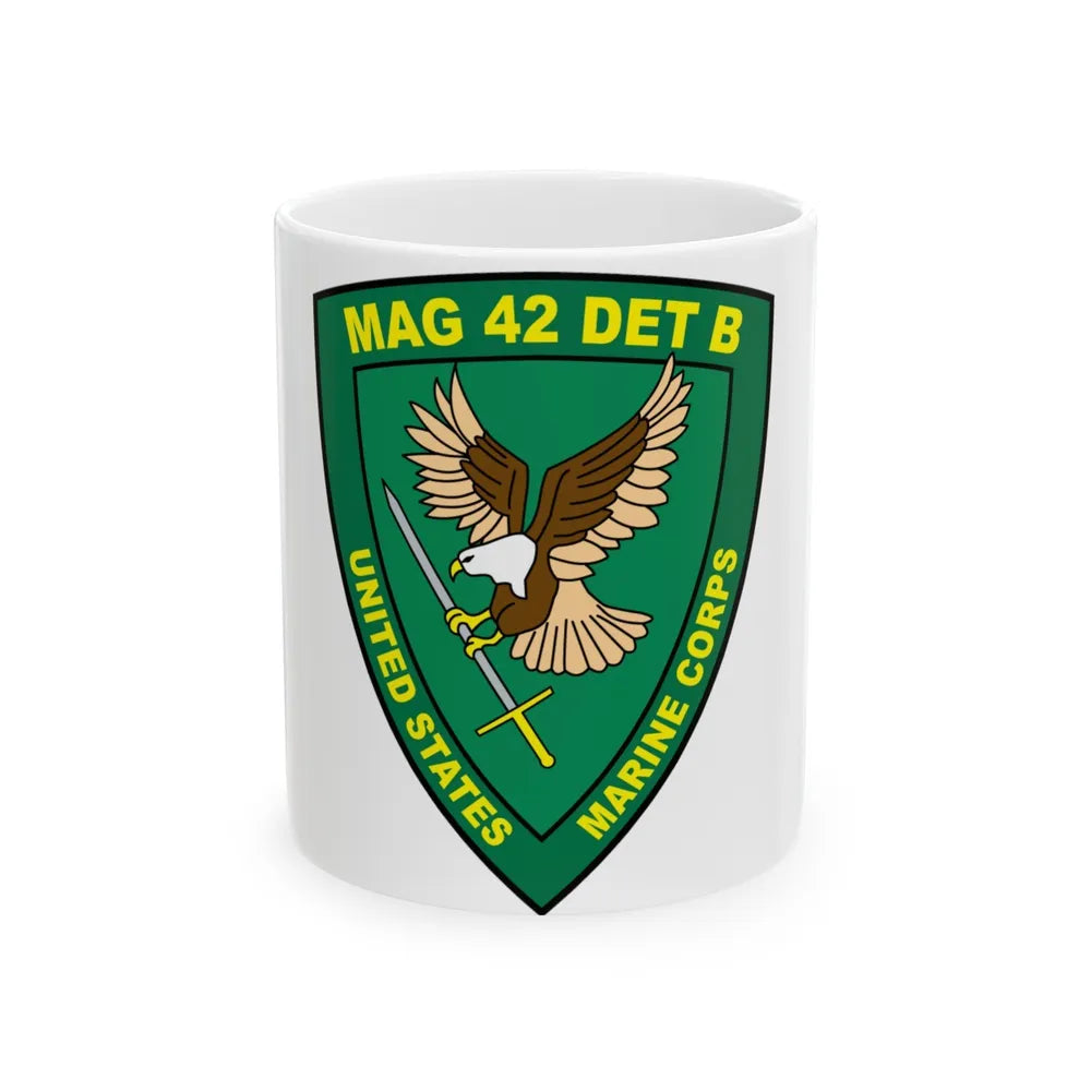 USMC United States Marine Corps MAG 42 DET B (USMC) White Coffee Mug-11oz-Go Mug Yourself