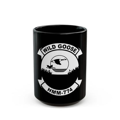 USMC United States Marine Corps Wild Goose HMM 774 (USMC) Black Coffee Mug-15oz-Go Mug Yourself