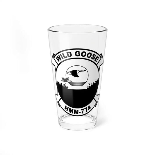 USMC United States Marine Corps Wild Goose HMM 774 (USMC) Pint Glass 16oz 16oz - Go Mug Yourself