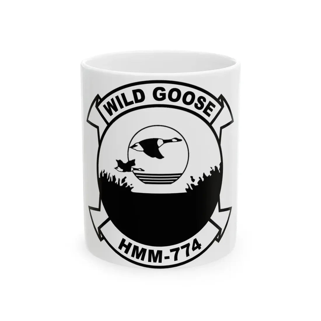 USMC United States Marine Corps Wild Goose HMM 774 (USMC) White Coffee Mug 11oz - Go Mug Yourself