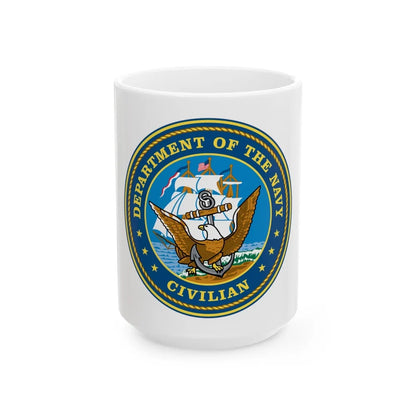 USN Department Of The Navy Civilian (U.S. Navy) White Coffee Mug-15oz-Go Mug Yourself