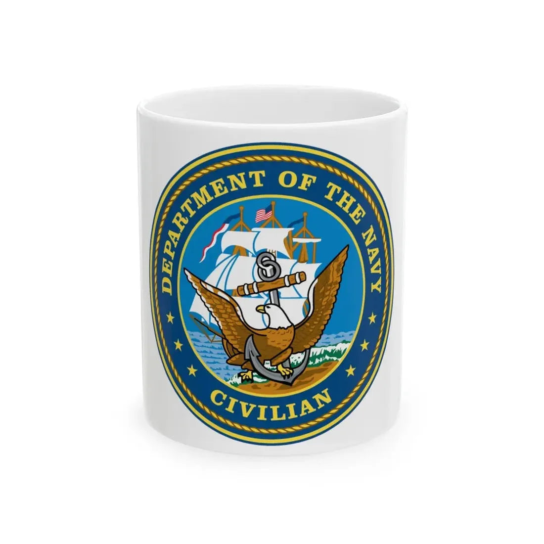 USN Department Of The Navy Civilian (U.S. Navy) White Coffee Mug 11oz - Go Mug Yourself