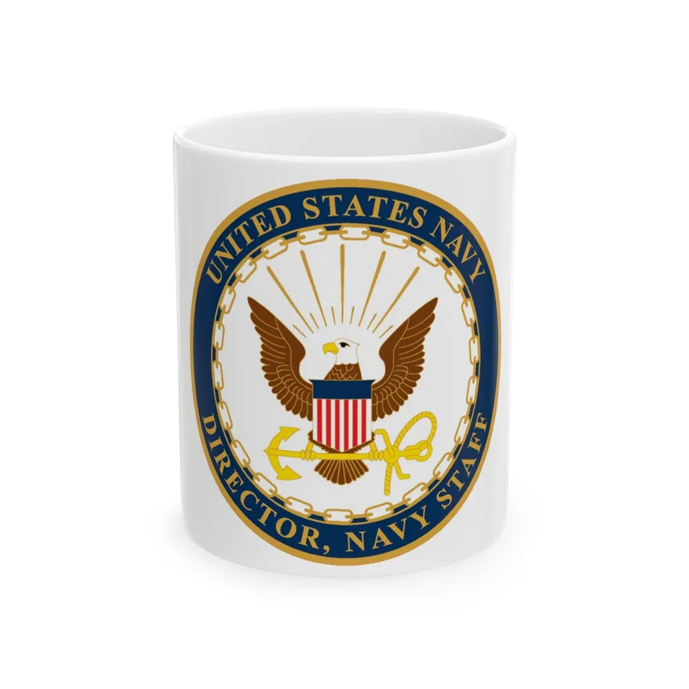 USN DIR NAVY STAFF (U.S. Navy) White Coffee Mug-11oz-Go Mug Yourself