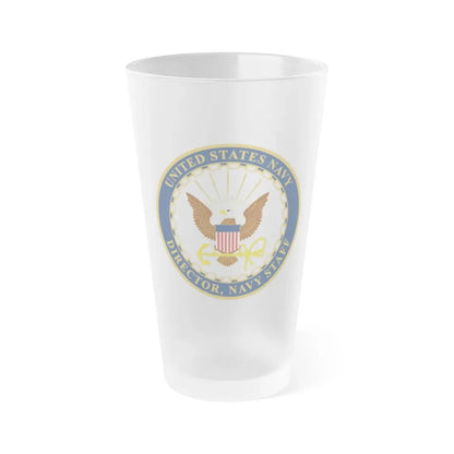 USN DIR NAVY STAFF (U.S. Navy) Frosted Pint Glass 16oz Default Title - Go Mug Yourself