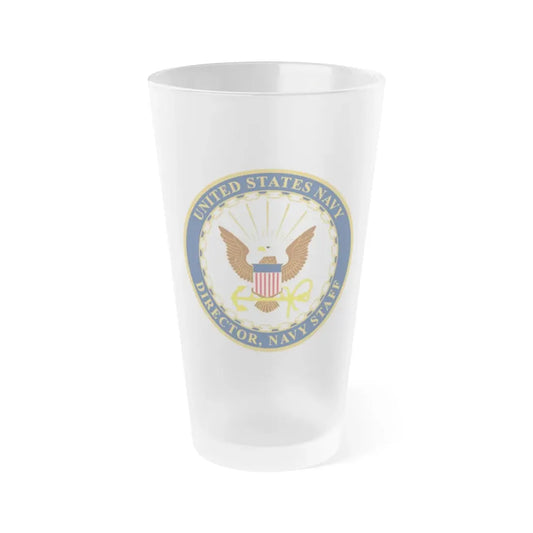 USN DIR NAVY STAFF (U.S. Navy) Frosted Pint Glass 16oz Default Title - Go Mug Yourself