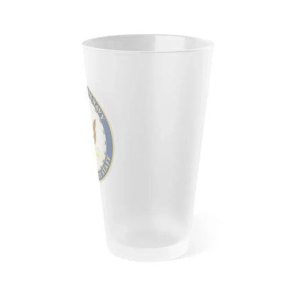 USN DIR NAVY STAFF (U.S. Navy) Frosted Pint Glass 16oz - Go Mug Yourself