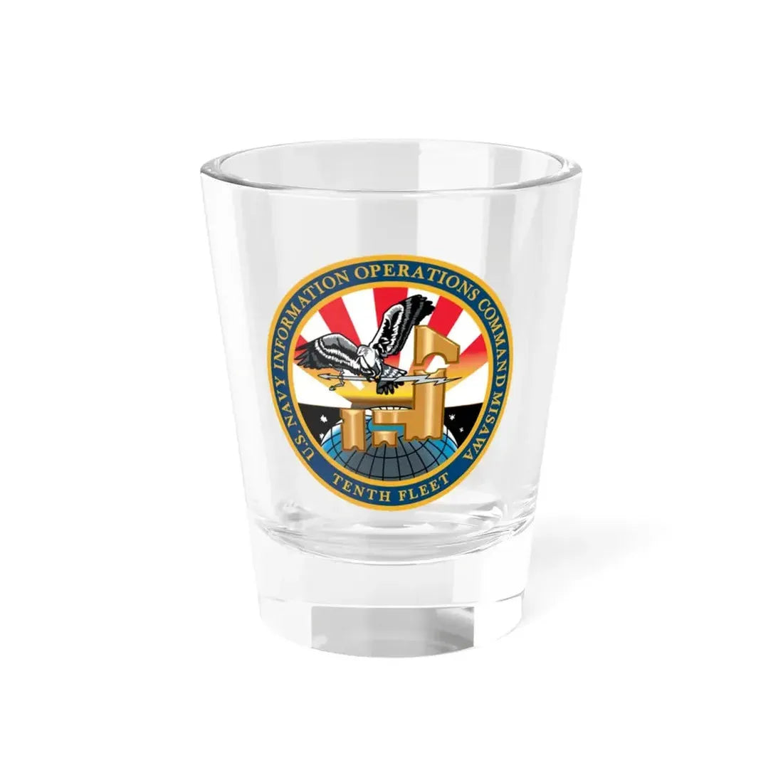 USN IOC Misawa NIOC 10th Fleet (U.S. Navy) Shot Glass 1.5oz 1.5oz - Go Mug Yourself