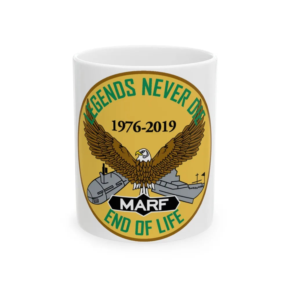 USN LND MARF (U.S. Navy) White Coffee Mug-11oz-Go Mug Yourself