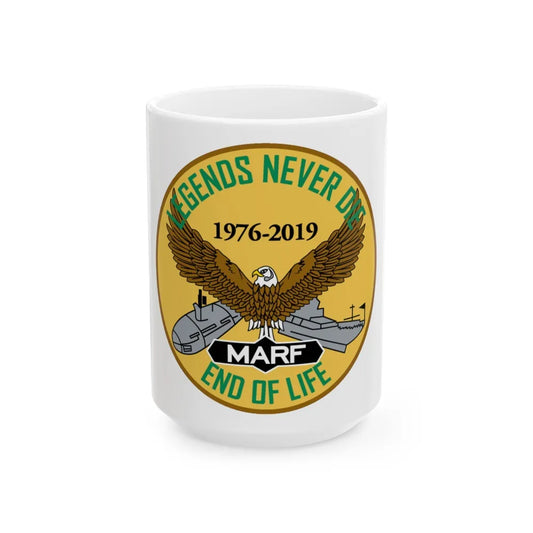 USN LND MARF (U.S. Navy) White Coffee Mug-15oz-Go Mug Yourself