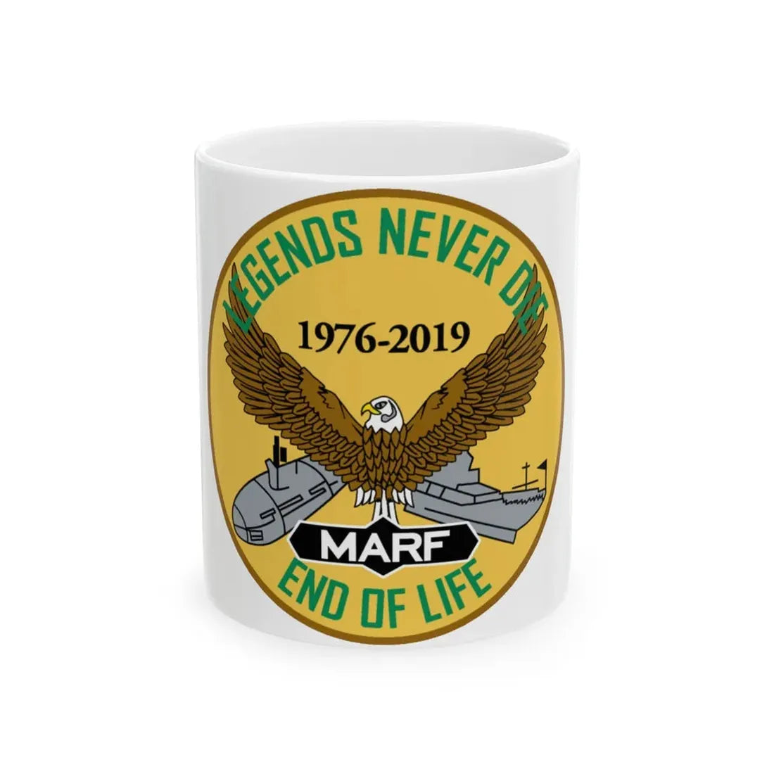 USN LND MARF (U.S. Navy) White Coffee Mug 11oz - Go Mug Yourself