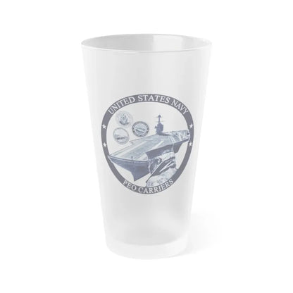 USN PEO Carriers (U.S. Navy) Frosted Pint Glass 16oz Default Title - Go Mug Yourself