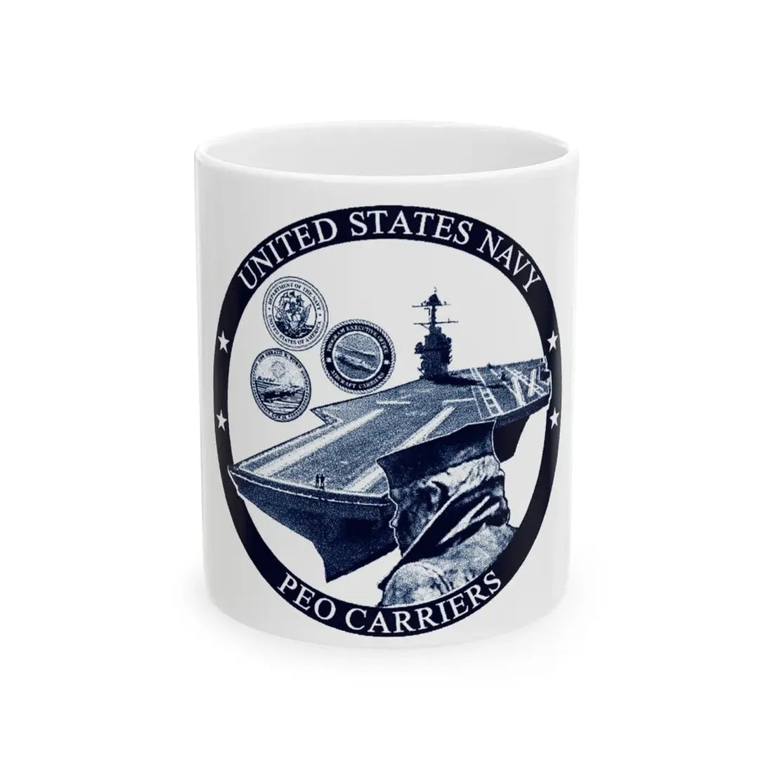 USN PEO Carriers (U.S. Navy) White Coffee Mug 11oz - Go Mug Yourself