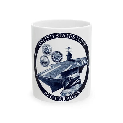 USN PEO Carriers (U.S. Navy) White Coffee Mug 11oz - Go Mug Yourself
