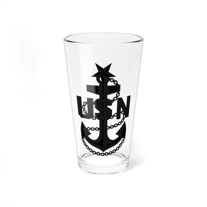 USN SCPO cap badge subdued (United States) (Military Rank) Pint Glass 16oz 16oz - Go Mug Yourself