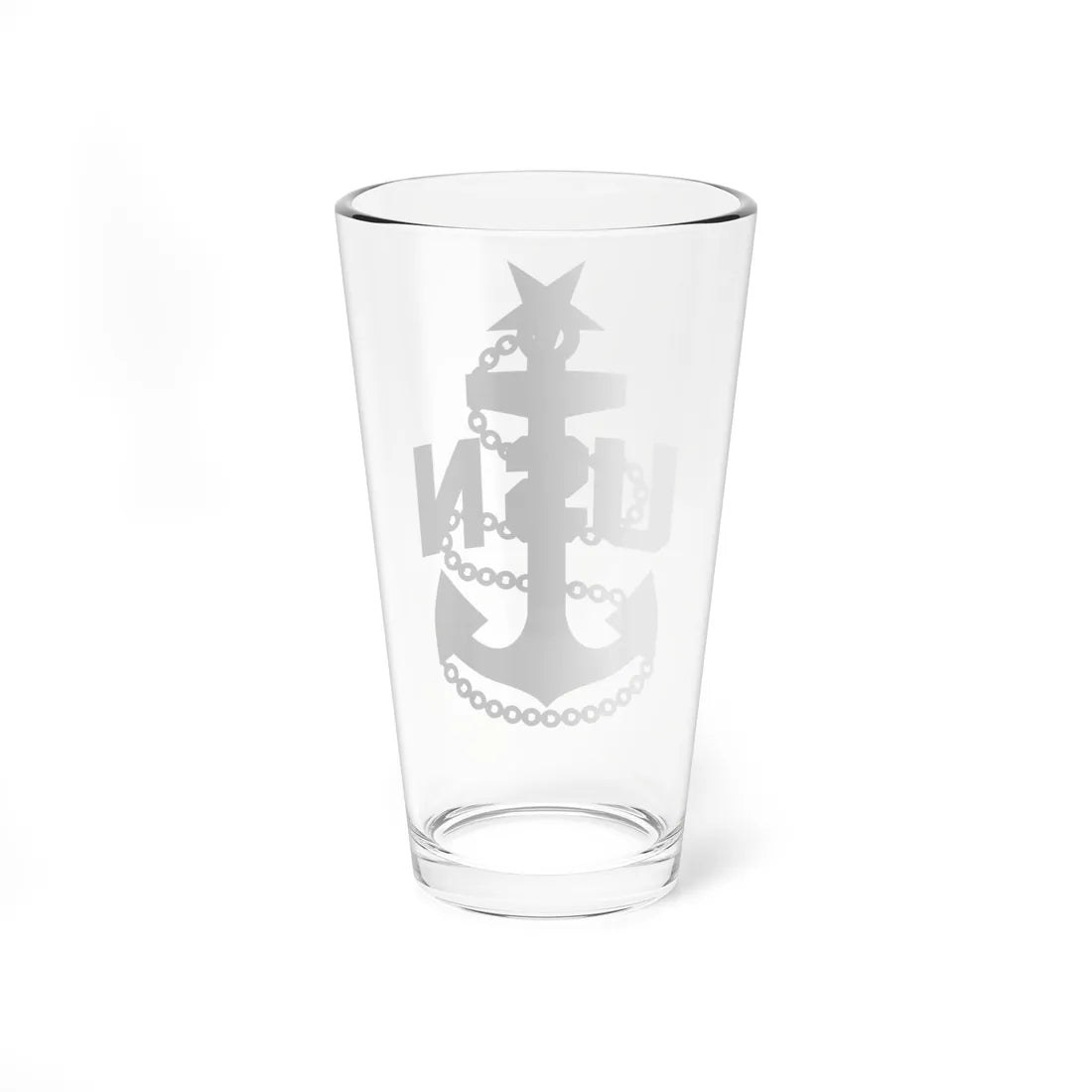 USN SCPO cap badge subdued (United States) (Military Rank) Pint Glass 16oz - Go Mug Yourself