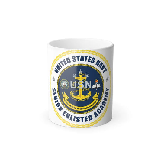 USN Senior Enlisted Academy NEW (U.S. Navy) Color Changing Mug 11oz-11oz-Go Mug Yourself