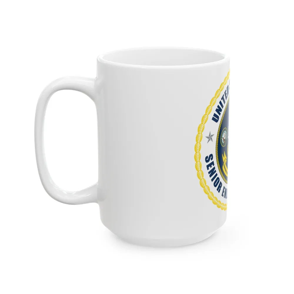 USN Senior Enlisted Academy NEW (U.S. Navy) White Coffee Mug-Go Mug Yourself