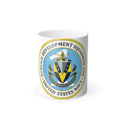 USN Surface Development Squadron One (U.S. Navy) Color Changing Mug 11oz-11oz-Go Mug Yourself