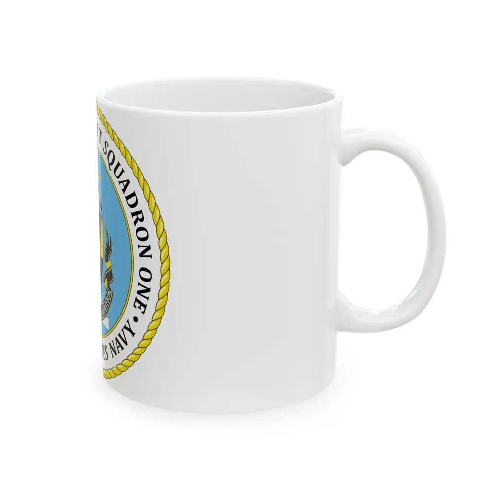 USN Surface Development Squadron One (U.S. Navy) White Coffee Mug-Go Mug Yourself