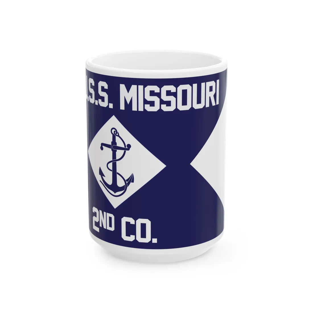 USNavyGuidon (United States) White Coffee Mug 15oz - Go Mug Yourself