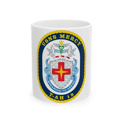 USNS Mercy T AH 19 (U.S. Navy) White Coffee Mug-11oz-Go Mug Yourself