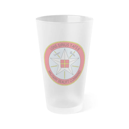 USNS Sirius T Afs 8 Military Sealift Command (U.S. Navy) Frosted Pint Glass 16oz-Go Mug Yourself