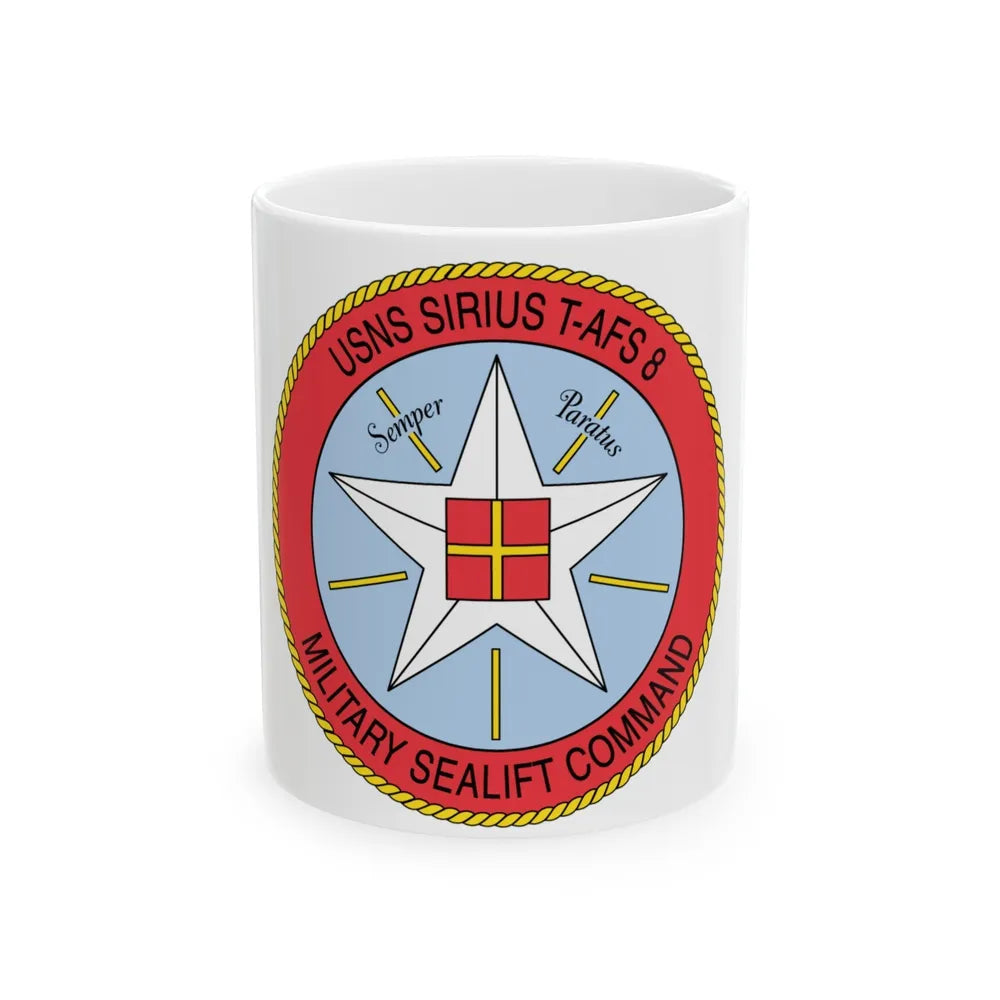 USNS Sirius T Afs 8 Military Sealift Command (U.S. Navy) White Coffee Mug-11oz-Go Mug Yourself